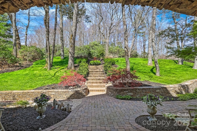 205 W Indrio Rd, Blowing Rock, NC 28605 - view of patio featuring stairway