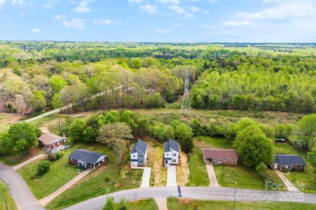 2043 Greenoak Dr, Shelby, NC 28152 - aerial view with a forest view