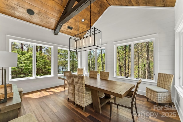 92 Gobblers Neck Dr, Nebo, NC 28761 - sunroom / solarium with visible vents and beamed ceiling