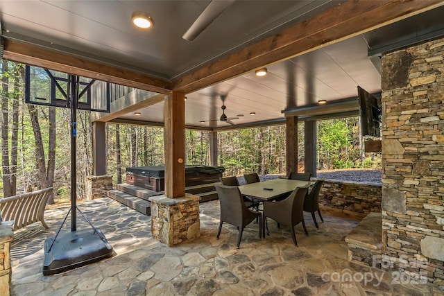 92 Gobblers Neck Dr, Nebo, NC 28761 - sunroom with a hot tub
