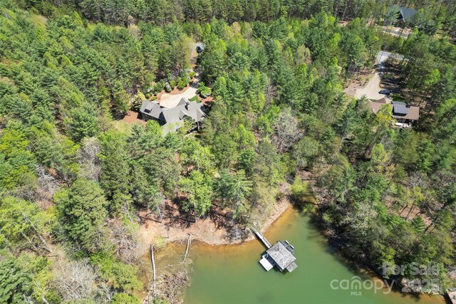 92 Gobblers Neck Dr, Nebo, NC 28761 - bird's eye view featuring a water view and a forest view