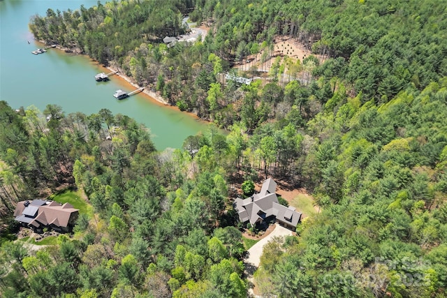 92 Gobblers Neck Dr, Nebo, NC 28761 - birds eye view of property featuring a water view and a view of trees