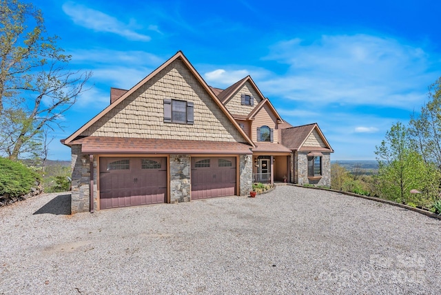 498 Pinnacle Pkwy, Union Mills, NC 28167 - view of front of property with stone siding and driveway