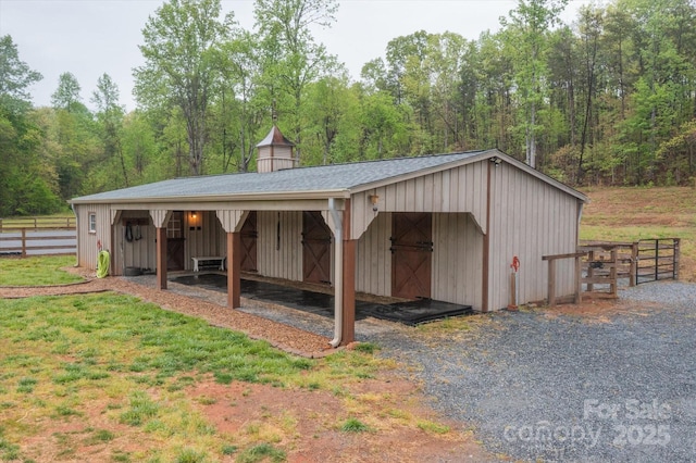 1091 Bill Collins Rd, Columbus, NC 28722 - view of pole building with fence and a view of trees
