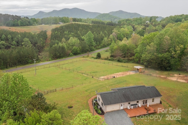 1091 Bill Collins Rd, Columbus, NC 28722 - overview of rural landscape with a mountain backdrop