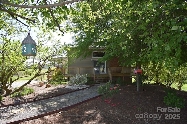 exterior space with a deck