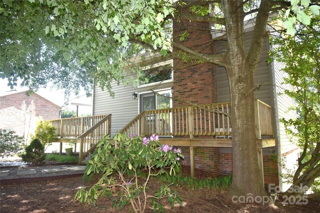 exterior space with a deck