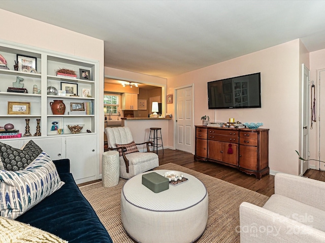 557 Wakefield Dr Unit A, Charlotte, NC 28209 - living area with wood finished floors and baseboards