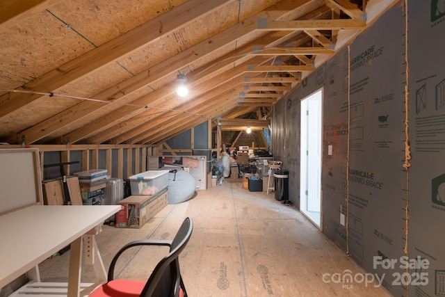 view of attic