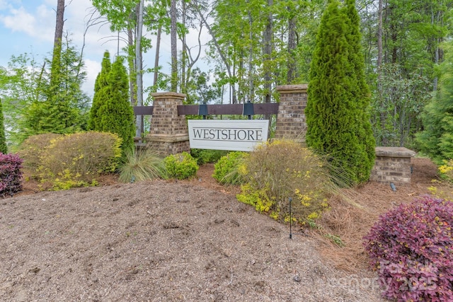 view of community sign