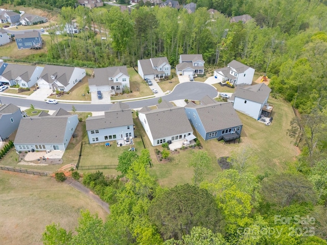 drone / aerial view with a residential view
