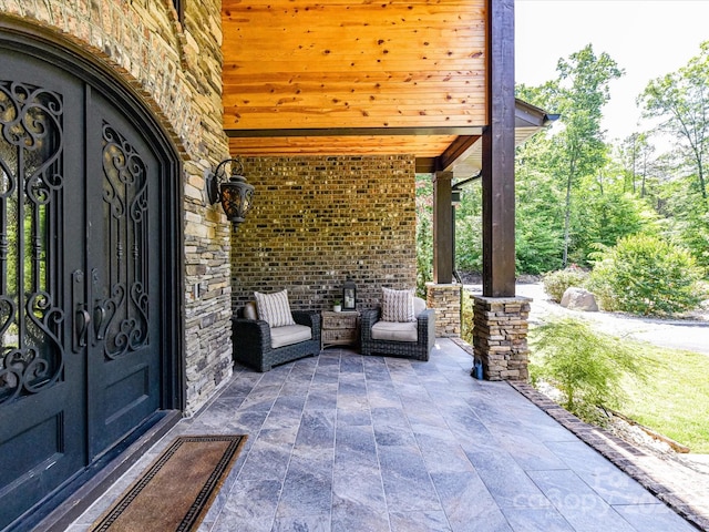 633 Elmhurst Dr, Fort Mill, SC 29715 - view of patio with french doors
