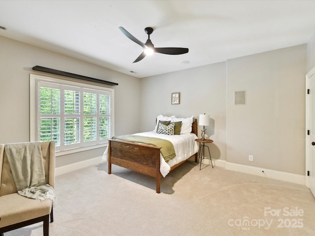 633 Elmhurst Dr, Fort Mill, SC 29715 - bedroom featuring light colored carpet, baseboards, and a ceiling fan