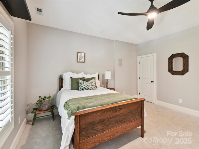 633 Elmhurst Dr, Fort Mill, SC 29715 - bedroom featuring light colored carpet, a ceiling fan, and baseboards