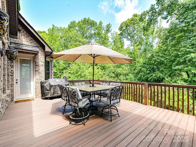 633 Elmhurst Dr, Fort Mill, SC 29715 - wooden deck featuring outdoor dining space and grilling area