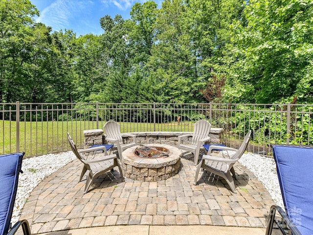 633 Elmhurst Dr, Fort Mill, SC 29715 - view of patio / terrace featuring an outdoor fire pit