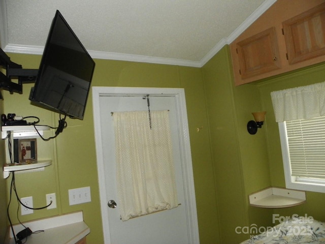 bathroom featuring crown molding