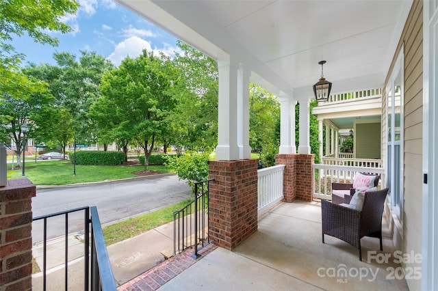 view of patio / terrace featuring covered porch