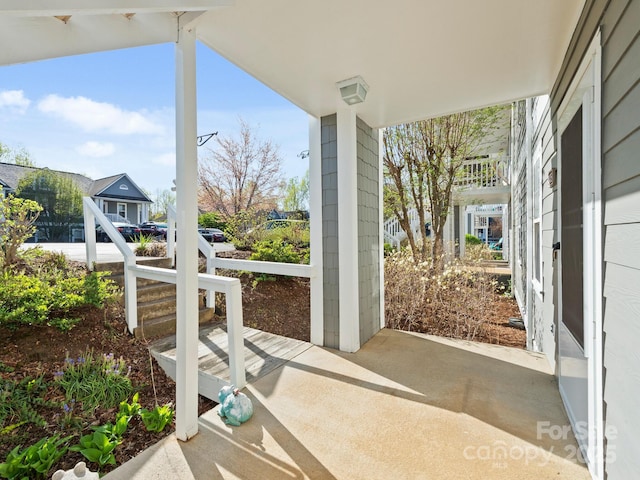 view of patio with covered porch