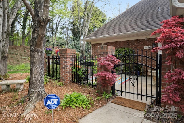 7444 Hurstbourne Green Dr, Charlotte, NC 28277 - view of gate featuring fence