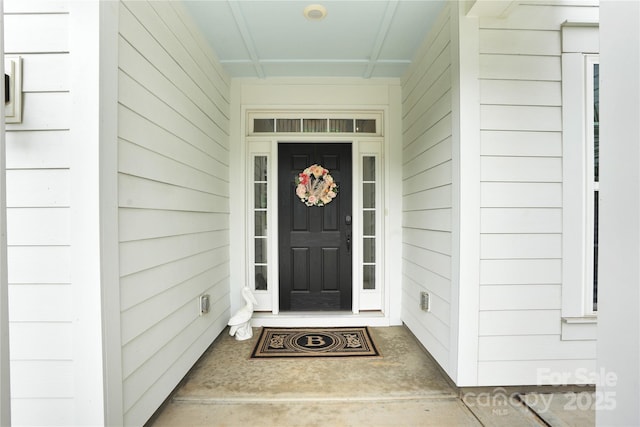 view of exterior entry