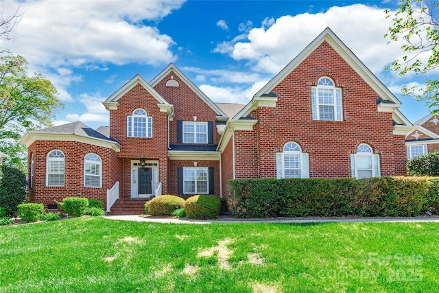 4333 Sawmill Trace Dr, Charlotte, NC 28213 - traditional-style home with a front lawn and brick siding
