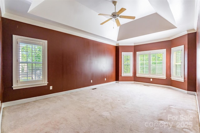 4333 Sawmill Trace Dr, Charlotte, NC 28213 - unfurnished room with ceiling fan, ornamental molding, carpet, and a wealth of natural light