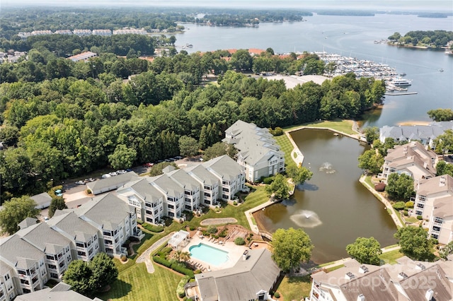 18700 Nautical Dr Unit 203, Cornelius, NC 28031 - aerial view of a nearby body of water and a pool area