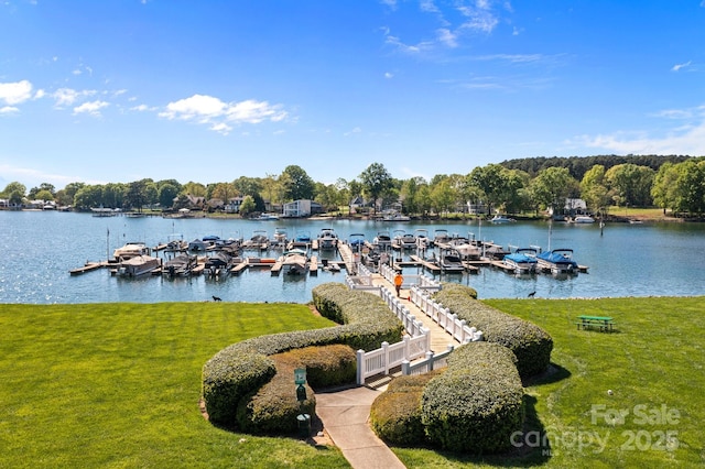18700 Nautical Dr Unit 203, Cornelius, NC 28031 - dock area featuring a lawn and a water view