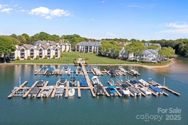 18700 Nautical Dr Unit 203, Cornelius, NC 28031 - dock with a water view, view of marina, and view of wooded area