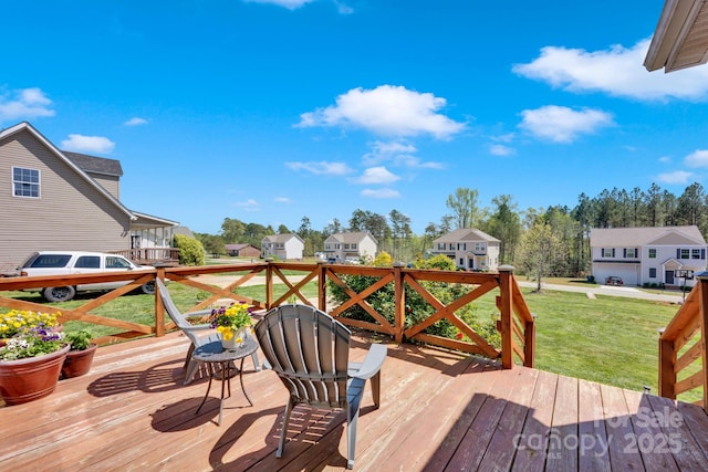 126 Top Flite Dr, Statesville, NC 28677 - deck featuring a lawn and a residential view