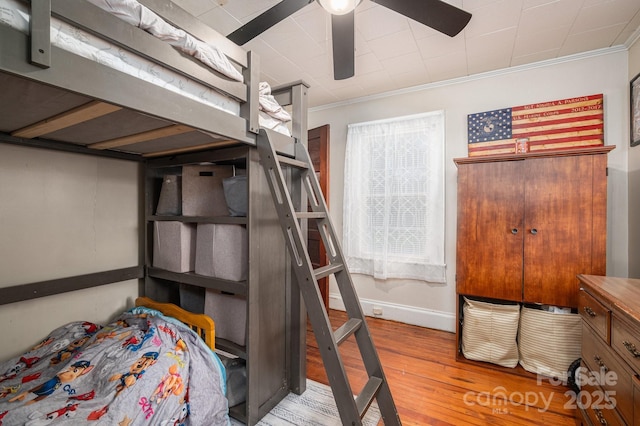 211 Hershel Lackey Rd, Lincolnton, NC 28092 - bedroom featuring baseboards, ornamental molding, and wood finished floors