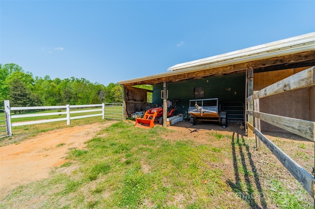 exterior space with an exterior structure and an outbuilding