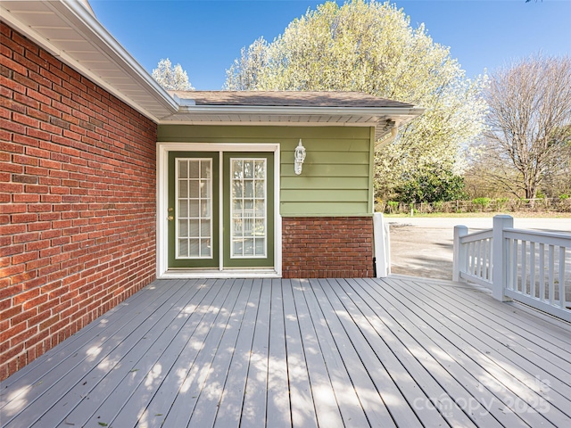view of wooden deck