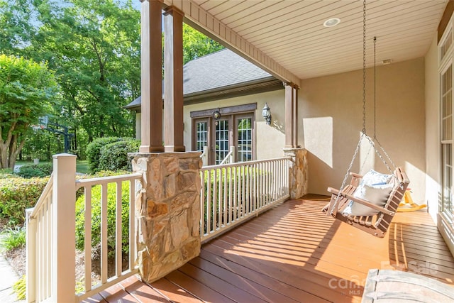 4925 Pageland Hwy, Monroe, NC 28112 - wooden deck featuring french doors
