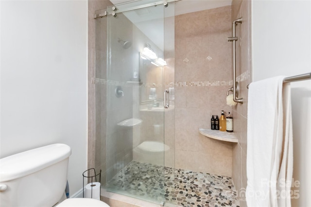 4925 Pageland Hwy, Monroe, NC 28112 - full bathroom featuring a stall shower and toilet