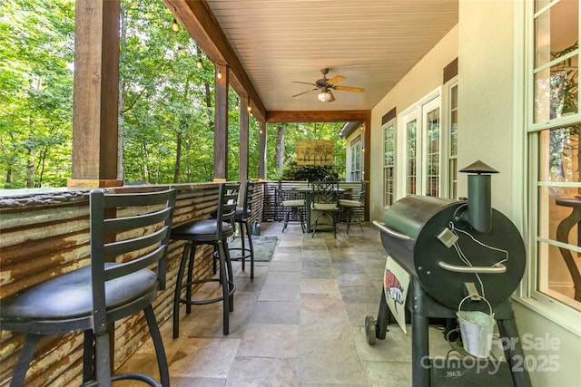 4925 Pageland Hwy, Monroe, NC 28112 - view of patio / terrace featuring outdoor dining area and a ceiling fan