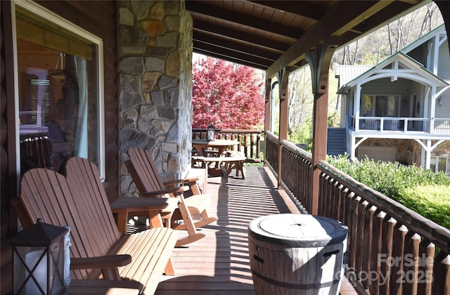 36 Destiny Trl, Maggie Valley, NC 28751 - view of wooden deck