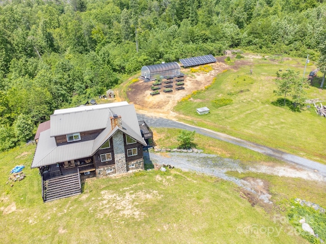 146 W Green Briar Ln, Green Mountain, NC 28740 - view from above of property with a heavily wooded area
