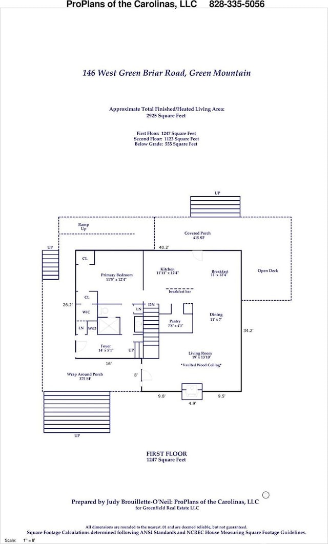 146 W Green Briar Ln, Green Mountain, NC 28740 - property floor plan