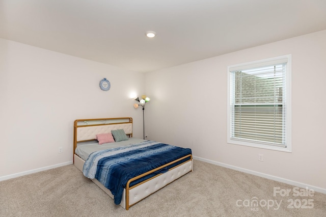 bedroom featuring baseboards and carpet floors