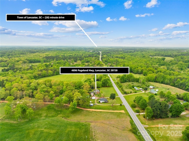 4896 Pageland Hwy, Lancaster, SC 29720 - drone / aerial view of a heavily wooded area