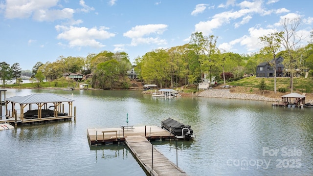 147 Spring Shore Rd, Statesville, NC 28677 - dock area featuring a water view and boat lift