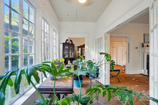 247 W Park Ave, Charlotte, NC 28203 - sunroom / solarium featuring french doors and wood finished floors
