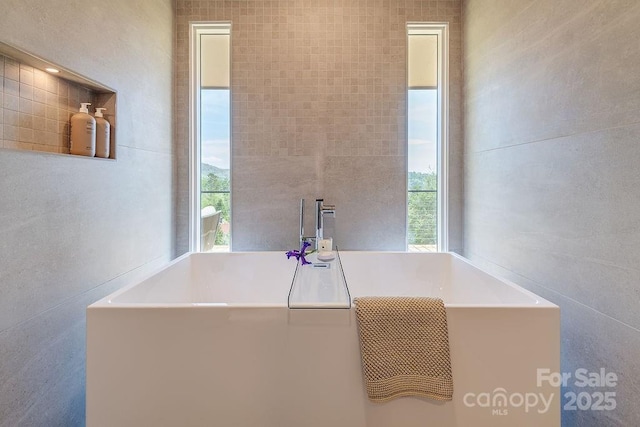 bathroom with a bath