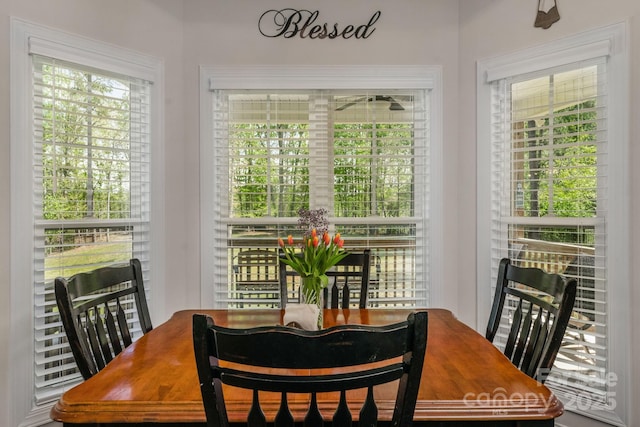 view of dining space
