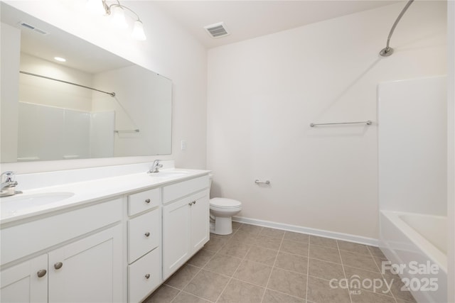 1005 Argentium Way, Waxhaw, NC 28173 - full bathroom featuring double vanity, tile patterned floors, and bathtub / shower combination