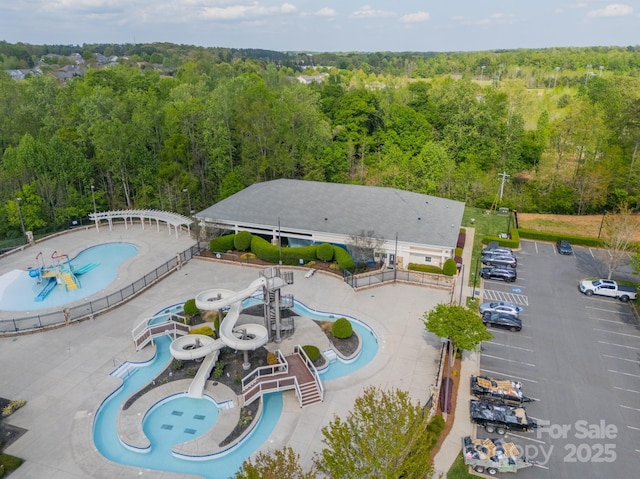 1005 Argentium Way, Waxhaw, NC 28173 - drone / aerial view of a pool and a forest