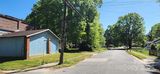 view of road with sidewalks