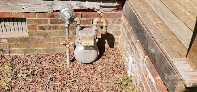 exterior details with gas meter